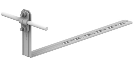 AN-KOM Uchwyt dach. regulowany Z-śruba L=42cm, H=13,5cm AN-26K/OG/-N