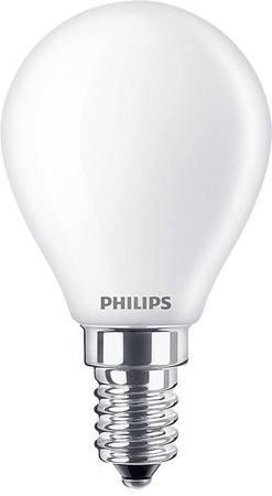 PHILIPS Żarówka LED CorePro luster 6.5-60W E14 827 806lm P45 Biała ciepła szklana mleczna