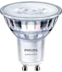 PHILIPS Żarówka LED SceneSwitch 50W GU10; 3 kliknięcia=3 barwy=3 moce; 2200K-100lm; 2500-215lm; 2700K-346lm bez ściemniacza