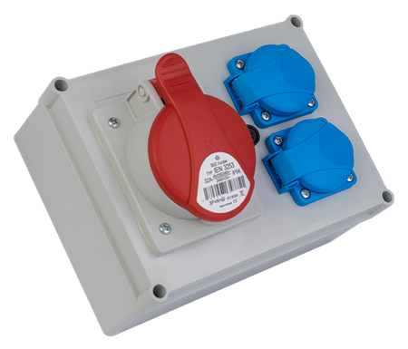 SEZ Rozdzielnica przenośna z uchwytem ROSP 3231 D, 1*32A/5P + 2*230V 16A IP54