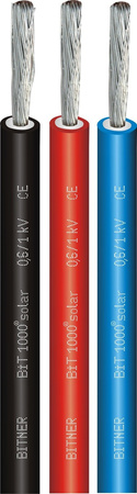 Kabel fotowoltaiczny PV jednożyłowy giętki BiT 1000® solar 1x4mm² czerwony 0,6/1kV