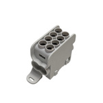 Blok dystrybucyjny - rozdzielczy HLAK 25 1P szary 2xAl/Cu 25mm²+16mm² 1000V AC/1500V DC