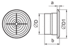 VENTS Wentylator sufitowo-ścienny biały 125PF standard, średnica: Ø125mm; wydajność: 185m³/h; 16W 230V AC