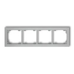 DECO Ramka uniwersalna poczwórna srebrny metalik  7DR-4
