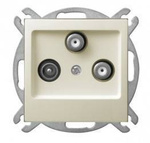 IMPRESJA Gniazdo antenowe TV + 2xSAT ecru GPA-Y2S/m/27 