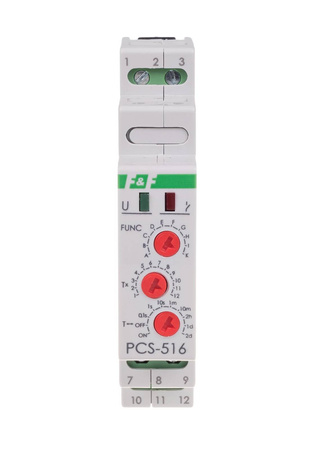 F&F Przekaźnik czasowy 10 funkcyjny 0,1s-24h 12-264V PCS-516 UNI